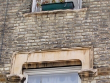 Cornice and Sill (before repair) Cornice and Sill repair - before