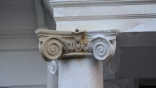Installed stone ornament
